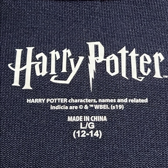 Harry Potter women’s size 12-14 sleepwear top navy blue Y’er a Wizard Harry new - Picture 7 of 10
